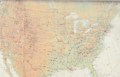 �A�����J�̒n�}