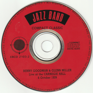 [Benny Goodman & Glenn Miller live at the Carnegie hall]CD